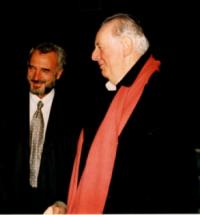 Dario Fo a Luino nel 1996 con il sindaco Piero Tosi(foto Ibis)