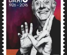 Francobollo Poste Italiane del 24 marzo 2026 dedicato a Dario Fo